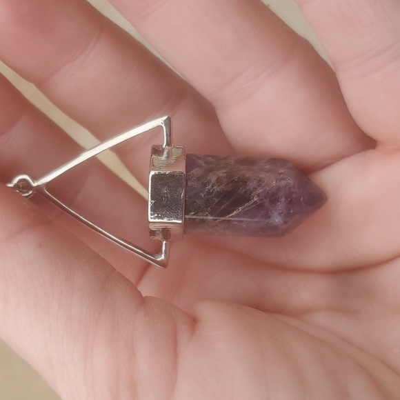 New Amethyst Hexagon Prism Magic Energy Healing Amulet Pendant. - Picture 5 of 10